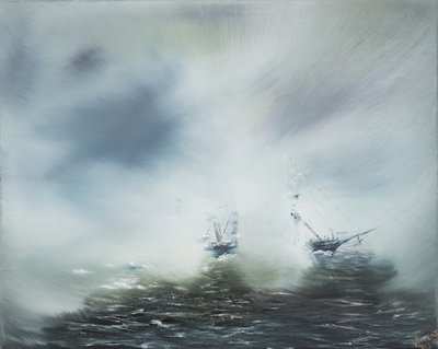 Discovery Clearing in Sea Mist Scott en Route to Antarctica January 1902 by Vincent Alexander Booth